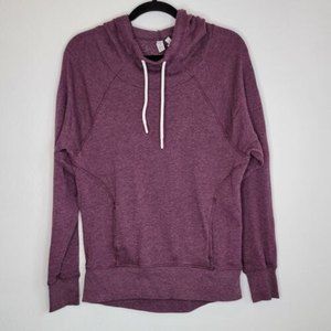 Zella Womens Purple Hoodie Size Small Lightweight Funnel/Mock Neck